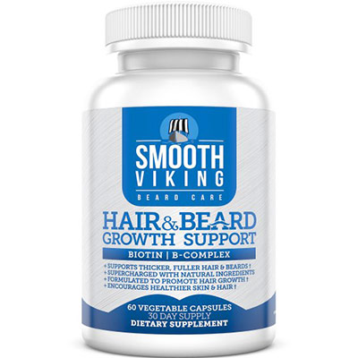 Hair and Beard Growth Vitamins for Men by Smooth Viking