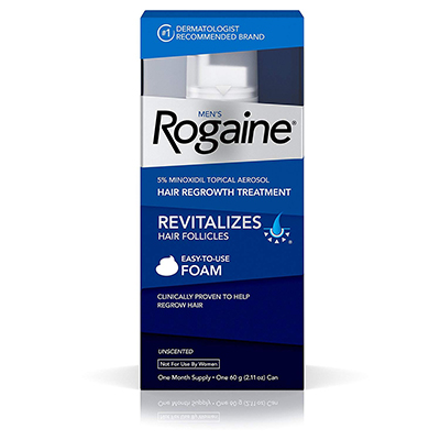 Men's Rogaine 5% Minoxidil Foam for Hair Loss and Hair Regrowth