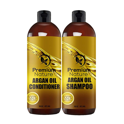 Premium Nature Argan Oil Shampoo and Conditioner Set