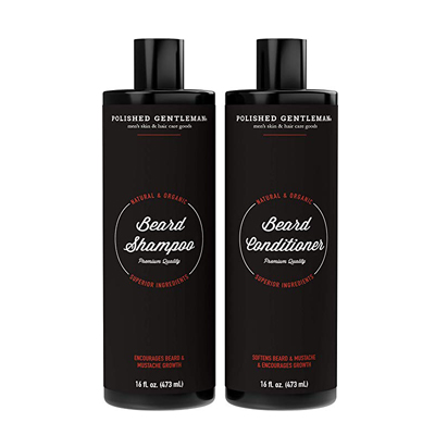 Polished Gentlemen Organic Beard Growth Shampoo and Conditioner Set