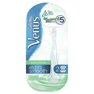 Gillette Venus Extra Smooth Sensitive Women's Razor – 1Handle + 2 Blade Refills