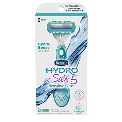 Schick Hydro Silk Sensitive Skin Razor for Women with 2 Moisturizing Razor Blade Refills