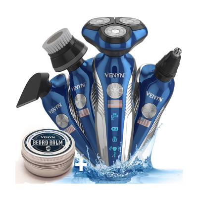 Venyn 5-In-1 Rechargeable Electric Shaver Razor Men Rotary Shaver