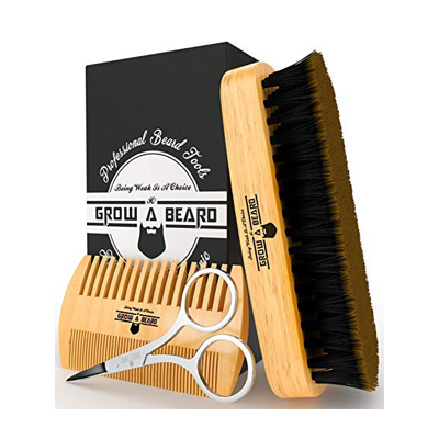 Beard Brush and Comb Set