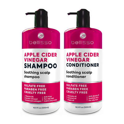 Bellisso Apple Cider Vinegar Soothing Scalp Shampoo and Conditioner